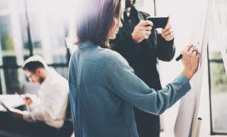Business,Meeting.photo,Account,Managers,Working,With,New,Startup,Project.,Manager