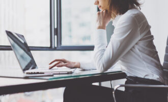Working,Process,In,Modern,Office.,Young,Woman,Account,Manager,Working